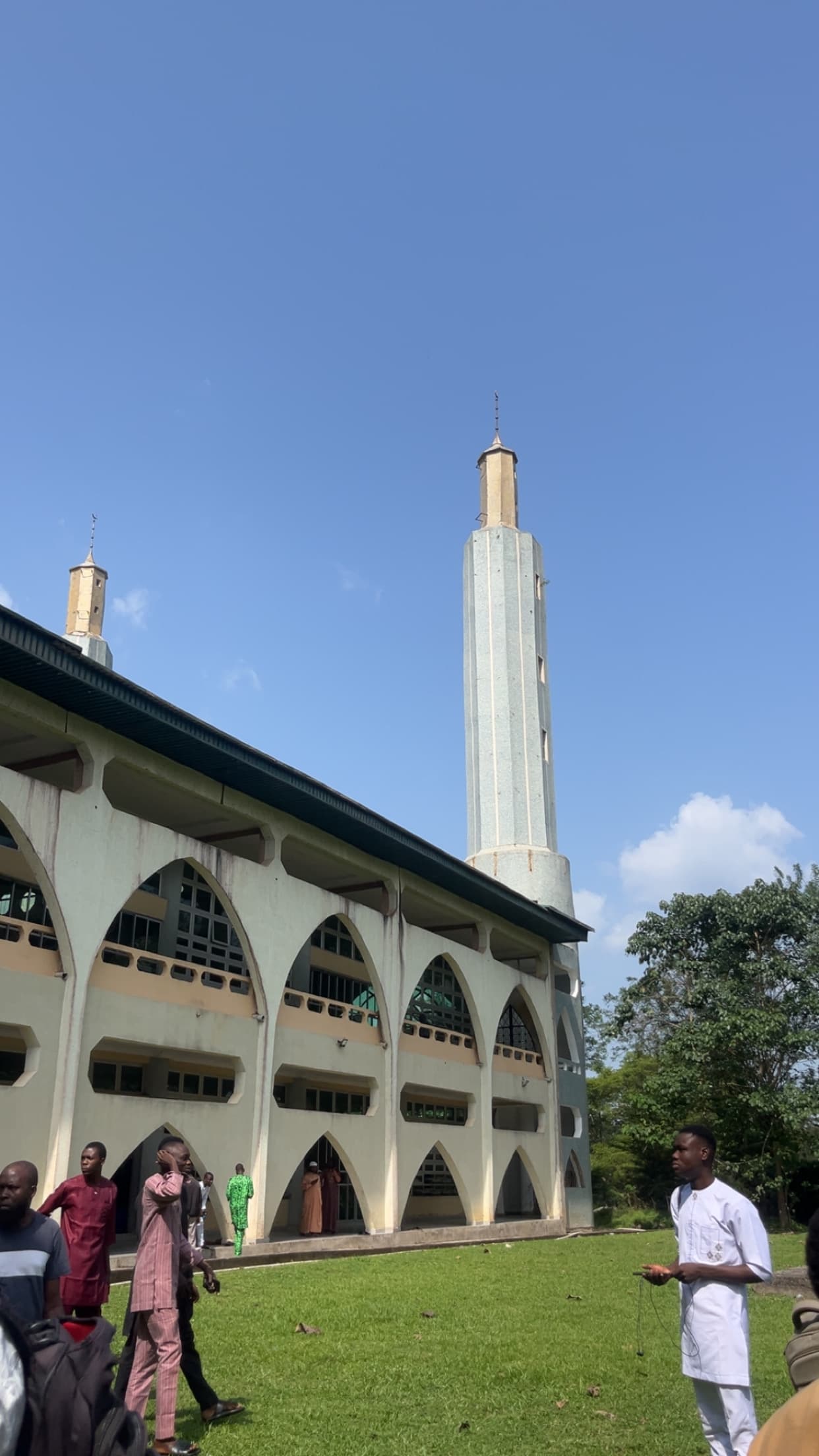 OAU Central Mosque with its distinctive minaret