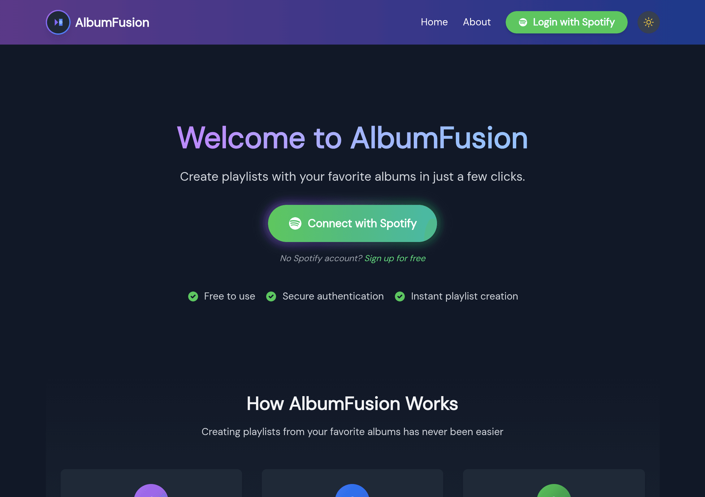 Screenshot of AlbumFusion project